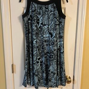 Black and Blue Paisley Dress